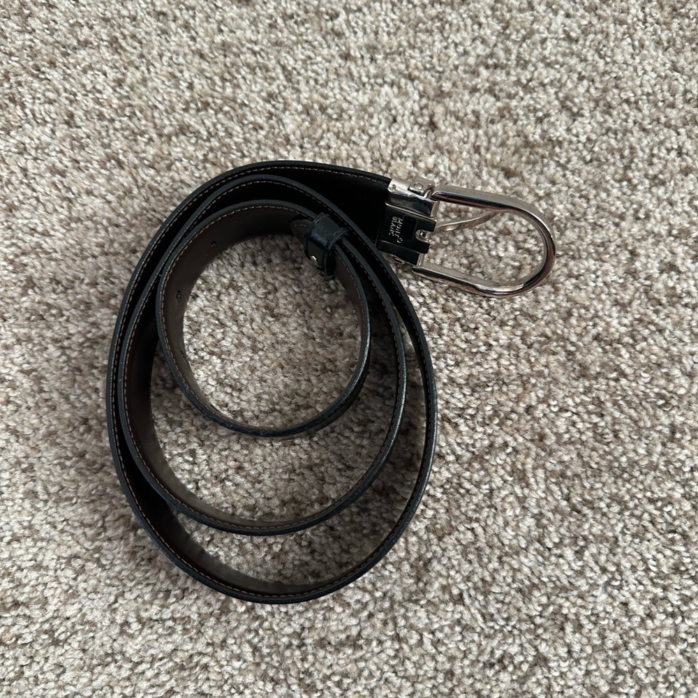 Montblanc Classic Men s 41”Black Smooth Leather Belt 5V2R - Picture 4 of 10